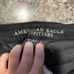Distressed black American Eagle outfitters jeans